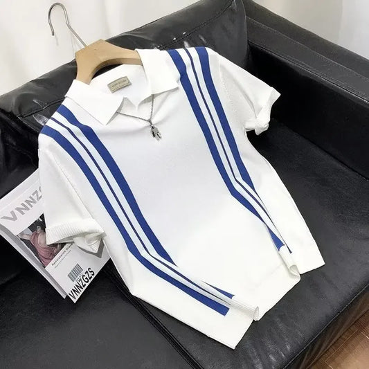 Trendy Striped Polo Shirt For Men