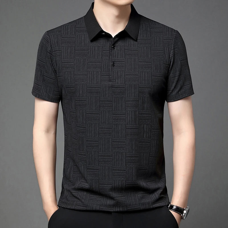 Men's Casual Short sleeved POLO Shirt Fashion Short sleeved Comfortable and Breathable Top