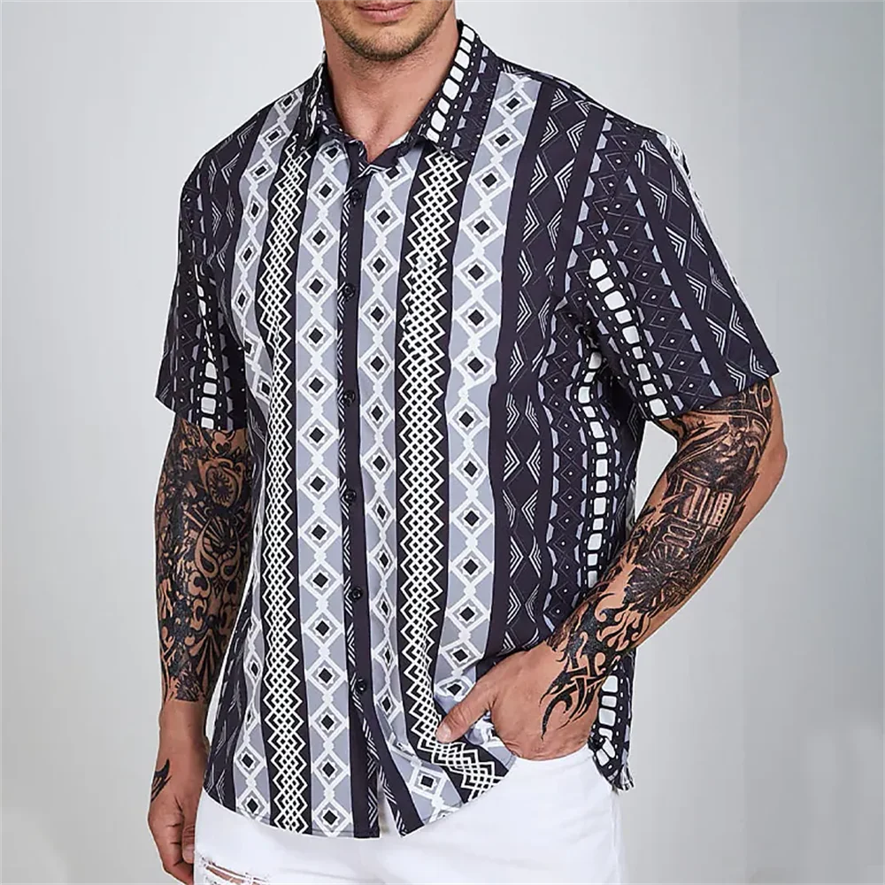 Summer Fashion Men's  Shirts Button