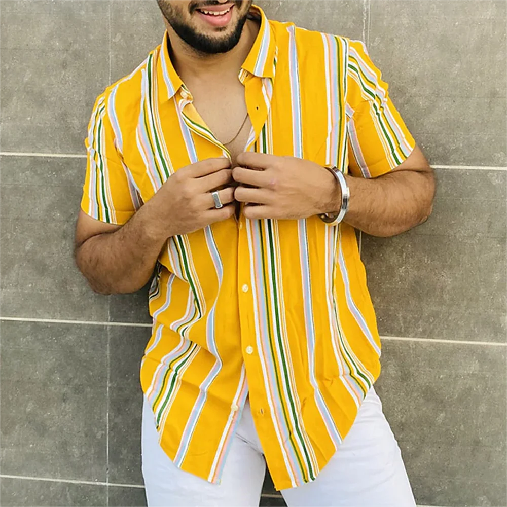 Summer Fashion Men's  Shirts Button