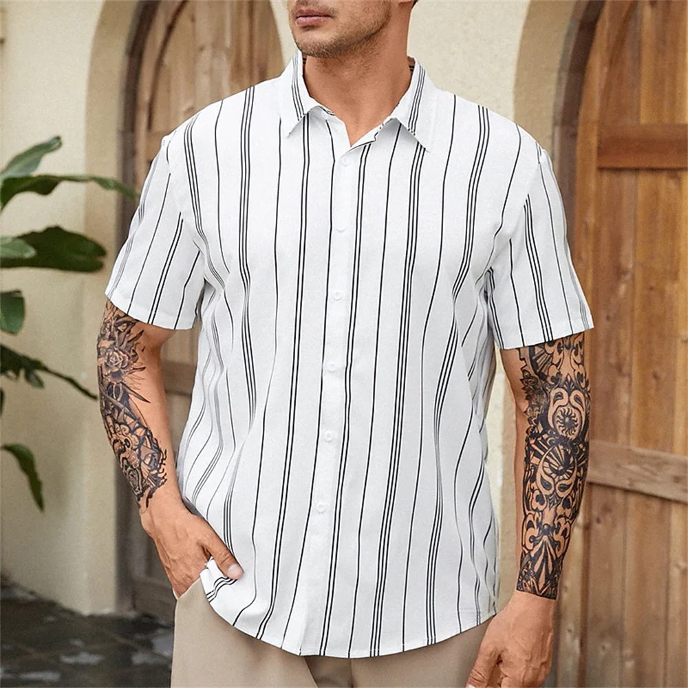 Summer Fashion Men's  Shirts Button