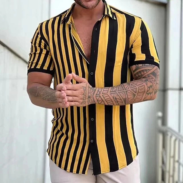 Summer Fashion Men's  Shirts Button