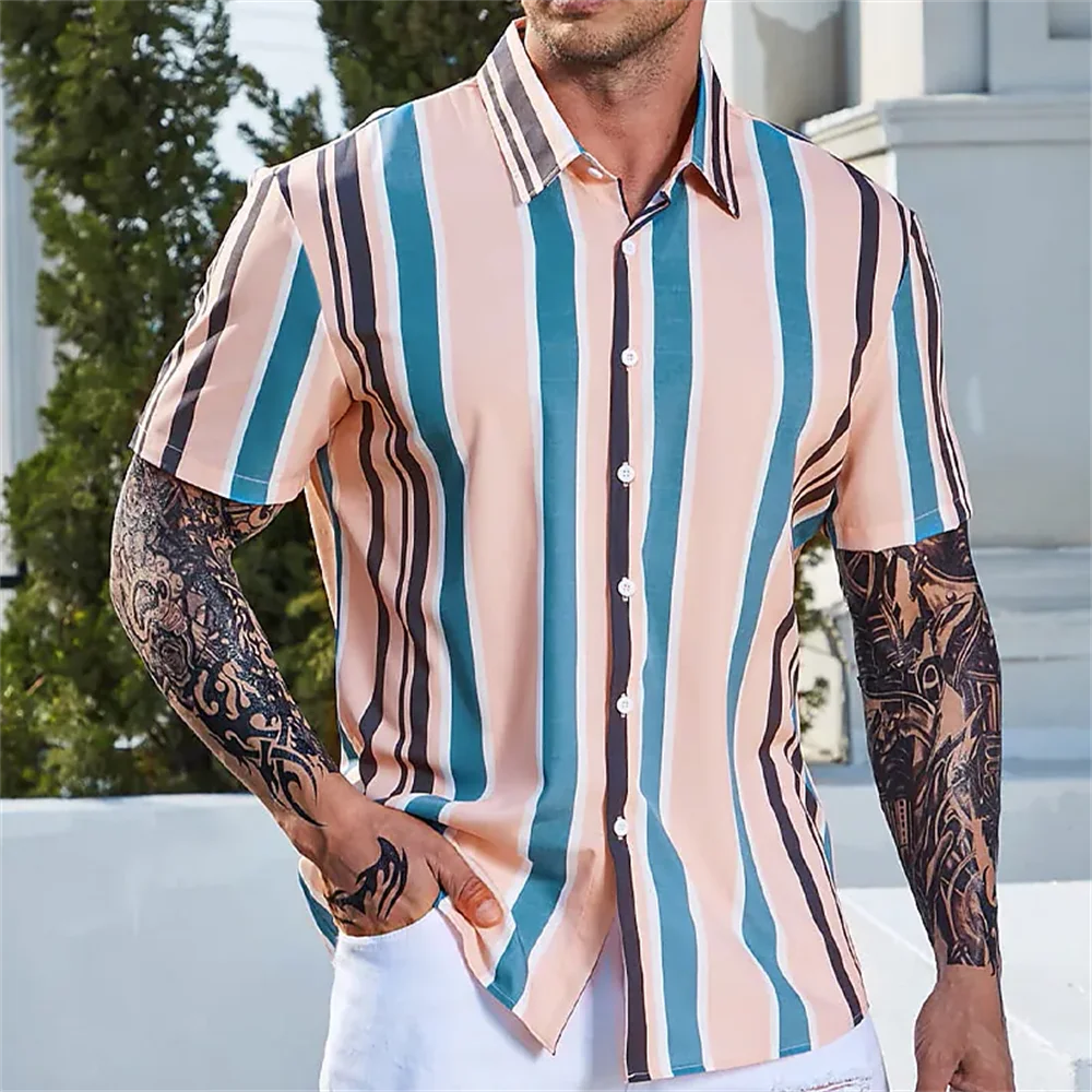 Summer Fashion Men's  Shirts Button