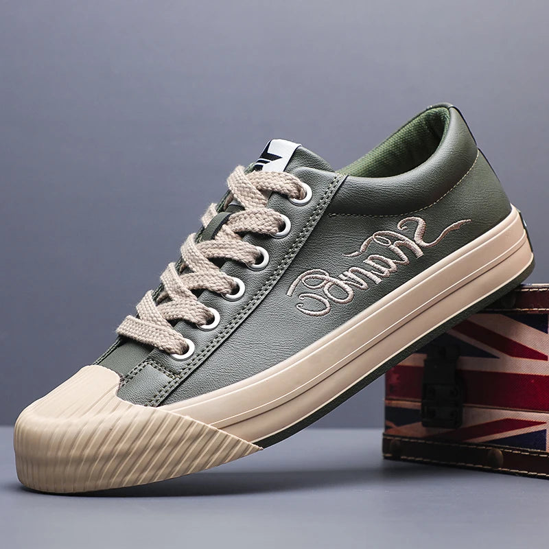 Casual Shoes Loafers British Leather Sneakers Flats Shoes Classic Men Leather Spring Summer Trendy All-match Platform SS24868