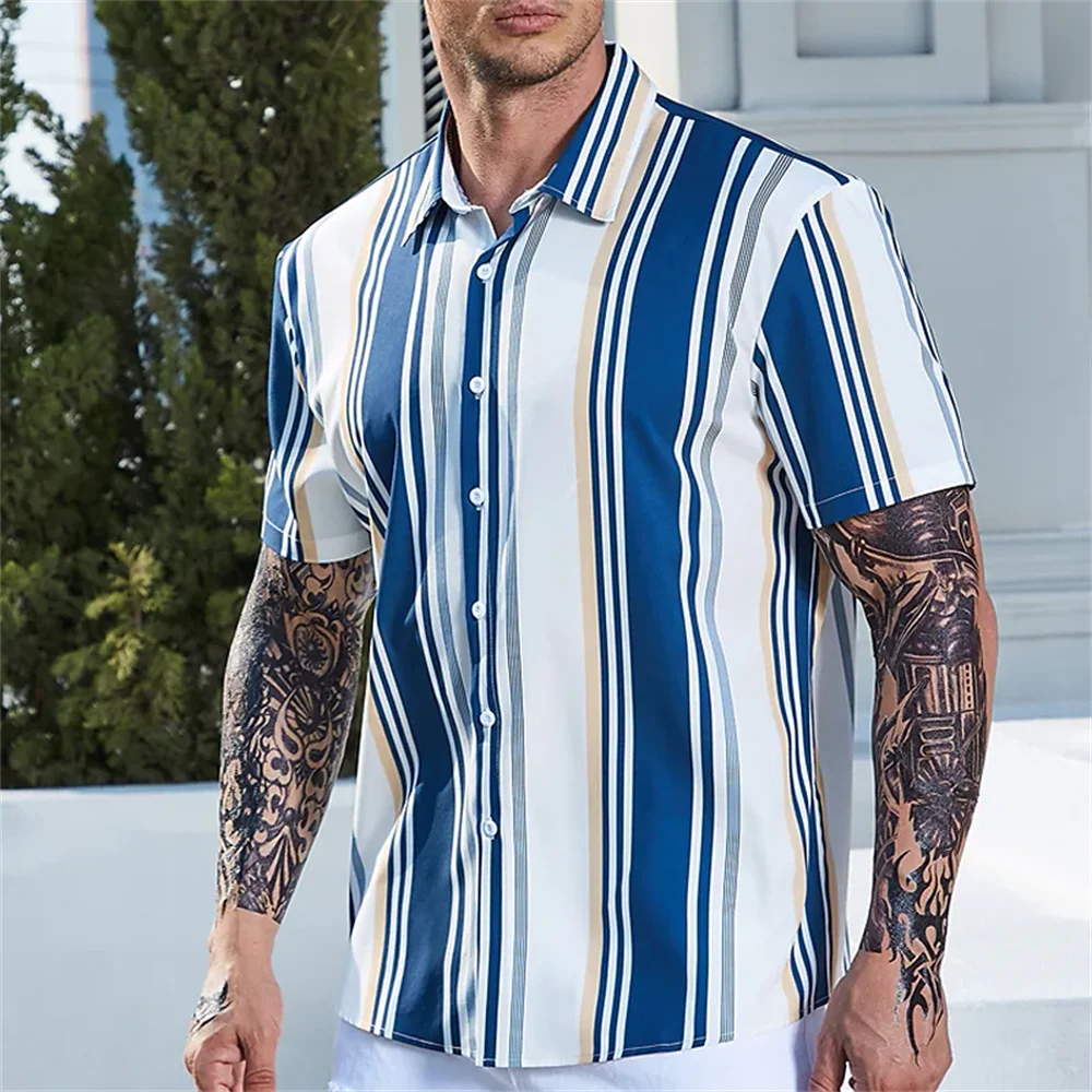 Summer Fashion Men's  Shirts Button