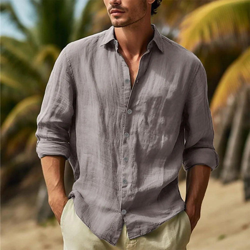 Men's Cotton Linen Shirts T