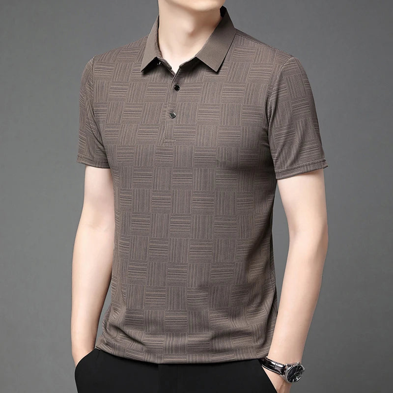 Men's Casual Short sleeved POLO Shirt Fashion Short sleeved Comfortable and Breathable Top