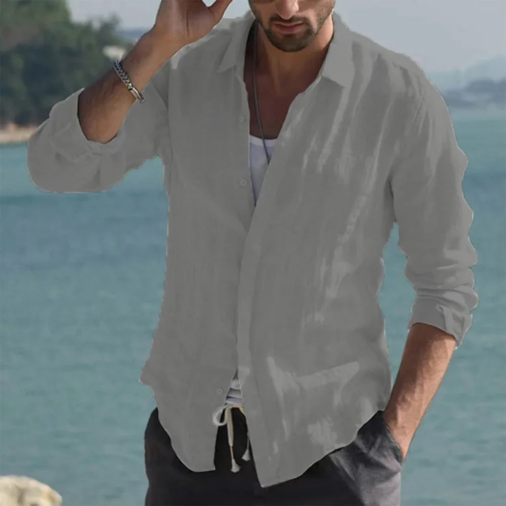 Summer Men's Solid Fashion Versatile Shirt